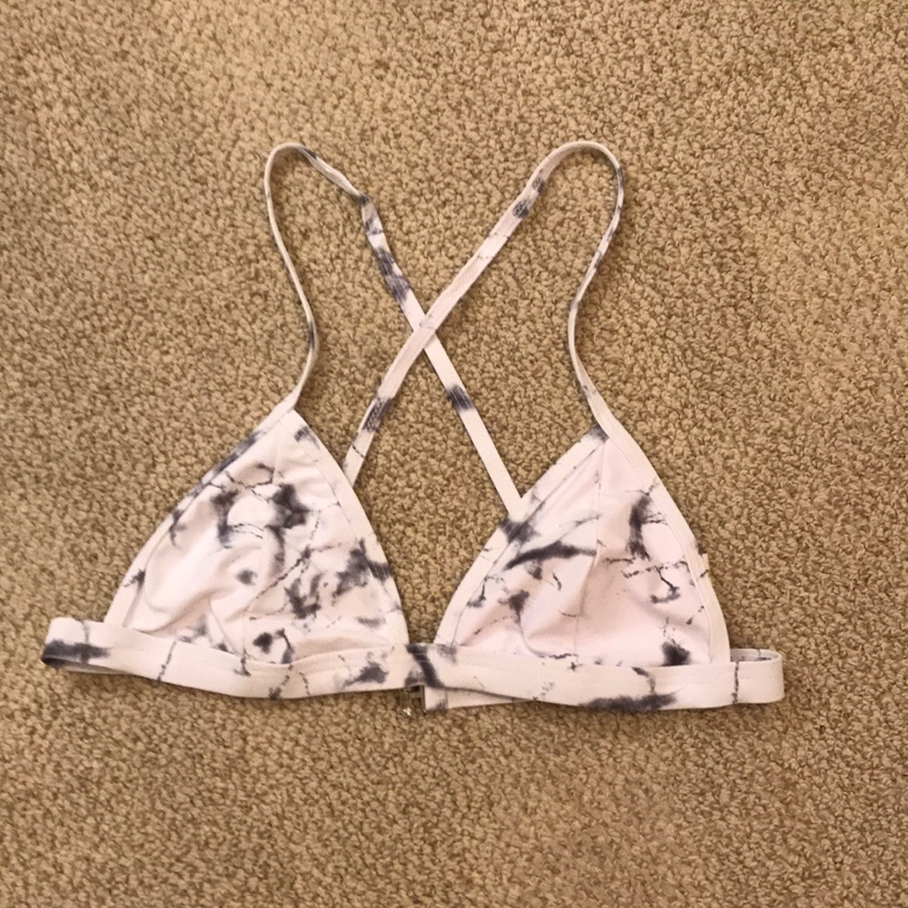 Marble Bikini Top Size Small